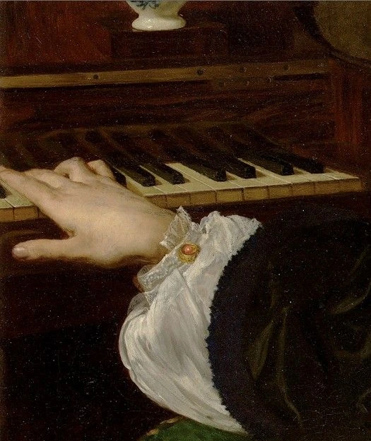 Soft piano touch — dulcet grace echoing beautiful words to describe a lady